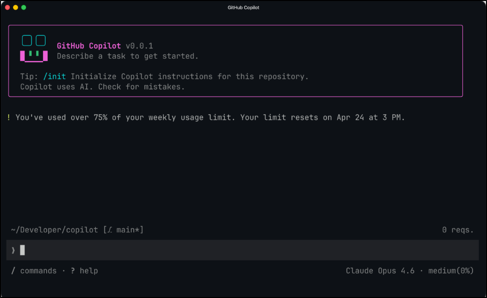 Weekly Usage Limit in GitHub Copilot