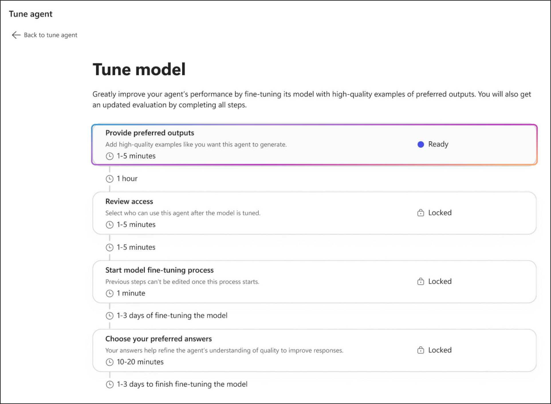 Microsoft 365 Copilot model tuning