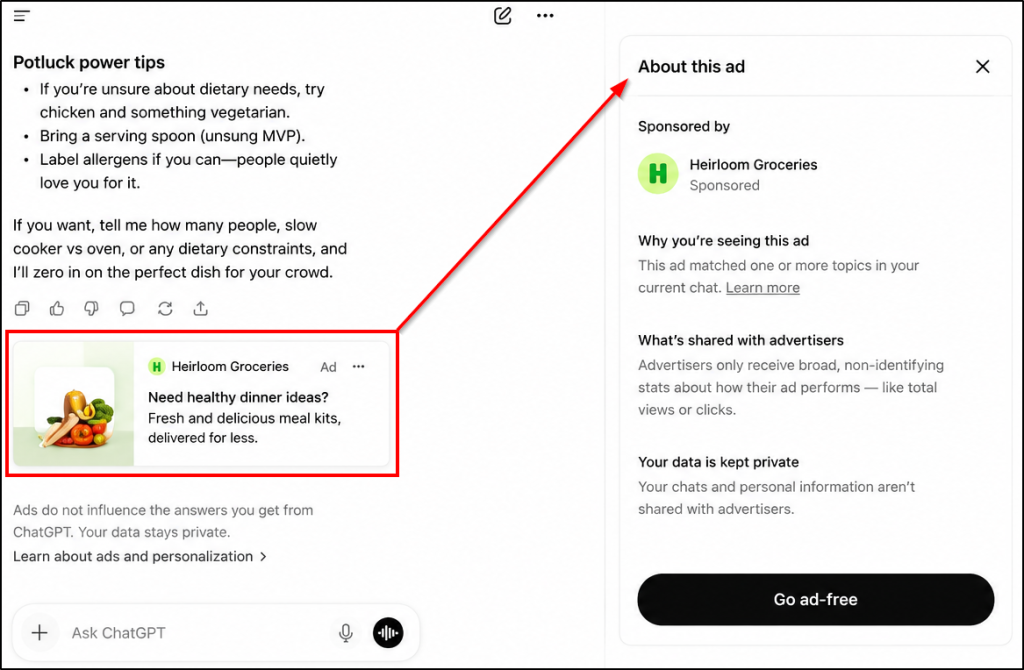 ChatGPT Ads 