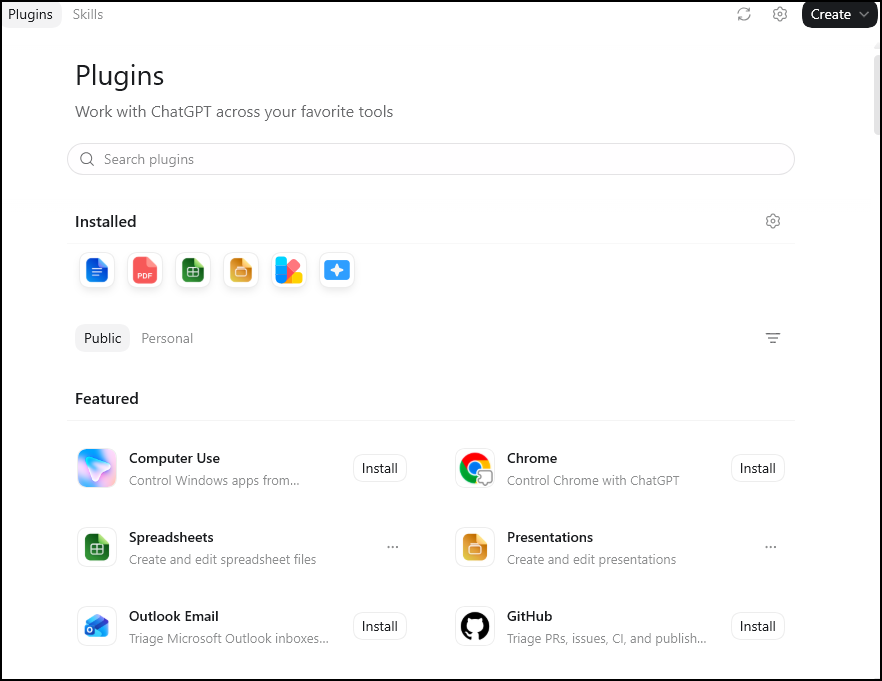ChatGPT Work Plugins