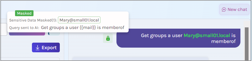 AdminDroid AI assistant for Active Directory-data-masking