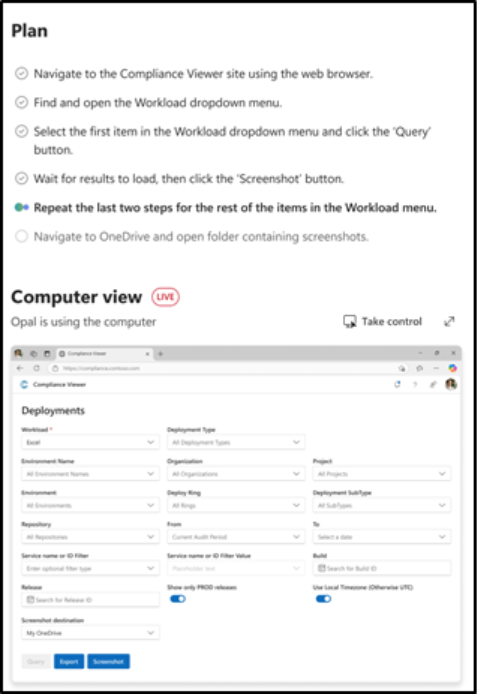 Plan and Computer view in Project Opal